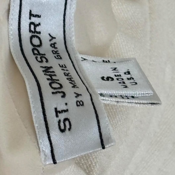 St John Sport Beige Bucket Hat Golf Club Embroidered Band Size S Made In USA